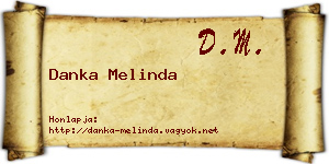 Danka Melinda névjegykártya